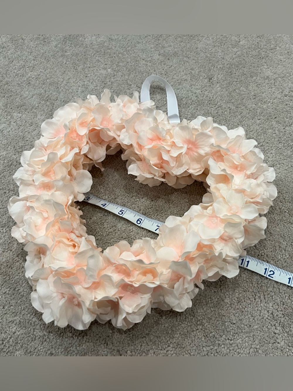 Heart-Shaped Floral Hydrangea Wreath in Pink - Picture 4 of 5